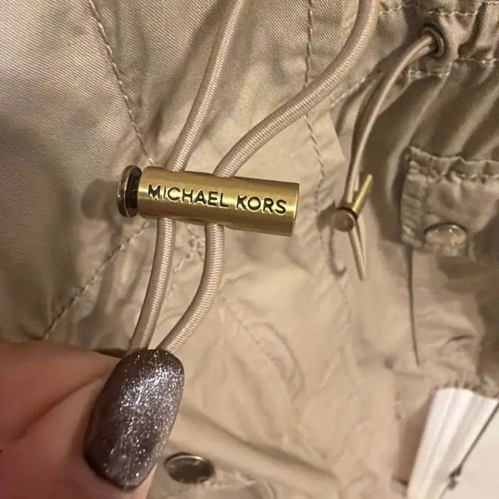 Michael Kors Women Utility Hooded Jacket with Cinch Waist Size 2X